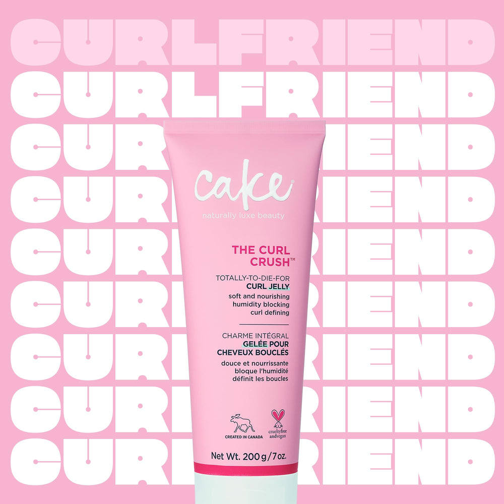 Cake Beauty curl jelly texture in jar highlighting creamy-gel blend for smooth application