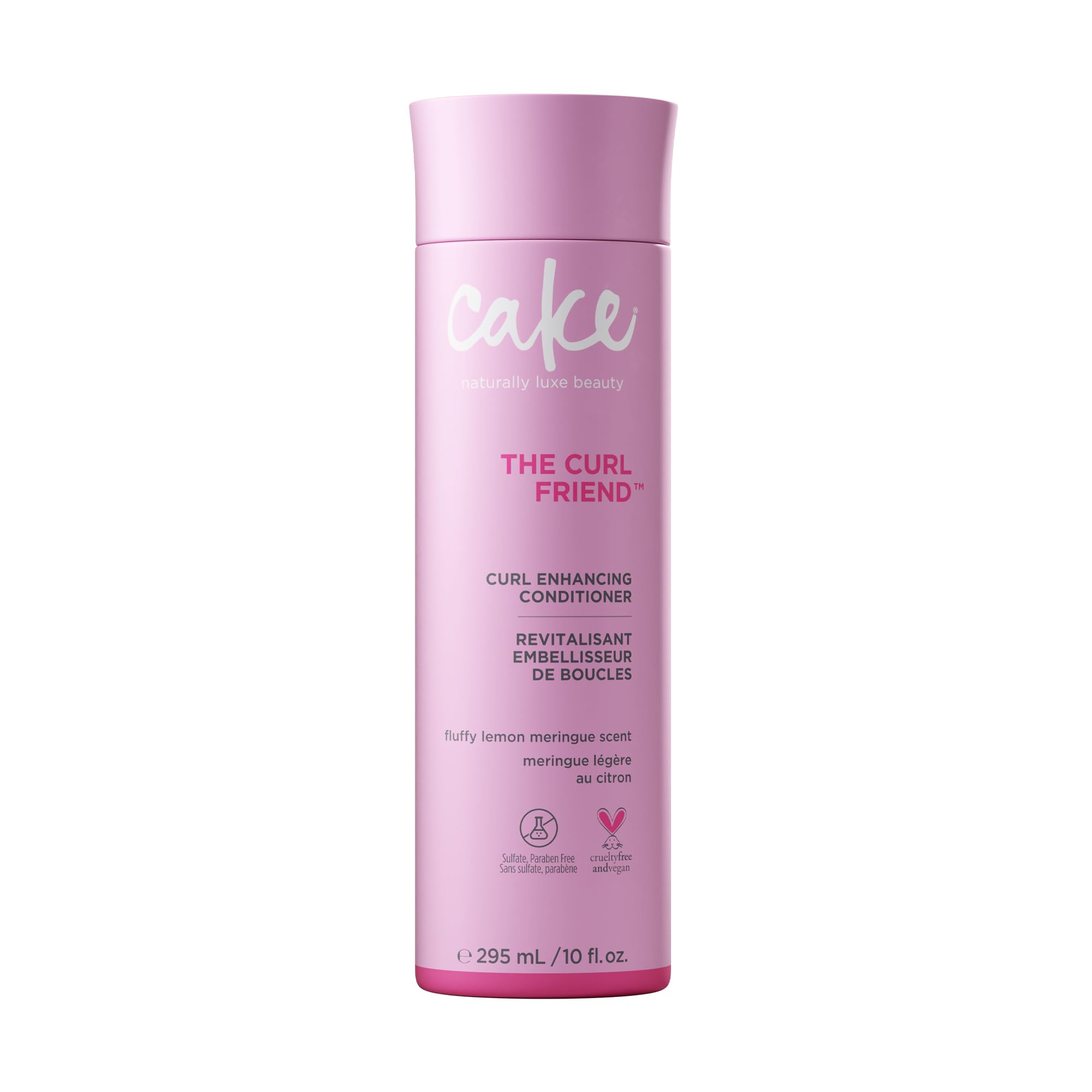 Cake Beauty front packaging showing bottle and curl-enhancing claim for easy identification
