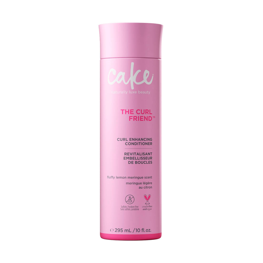 Cake Beauty front packaging showing bottle and curl-enhancing claim for easy identification