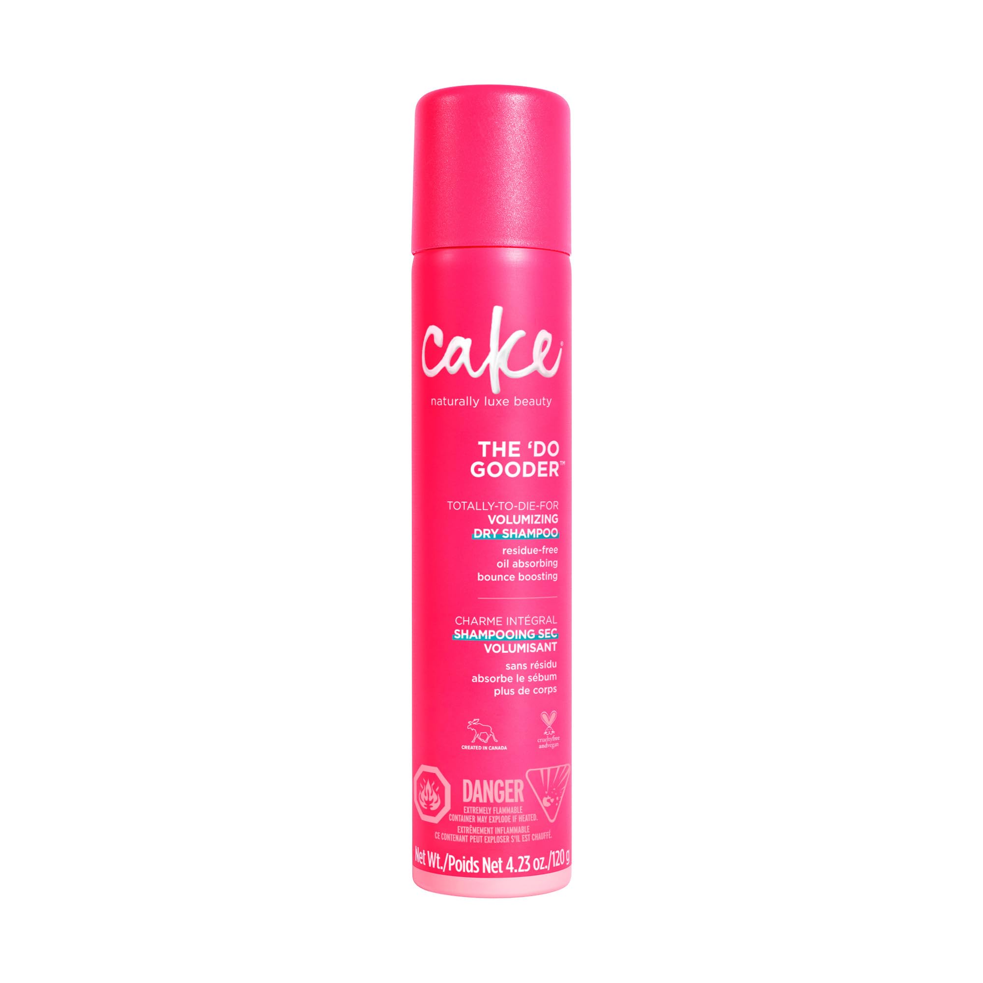 Cake Beauty front packaging showing the can and label, promotes quick refresh