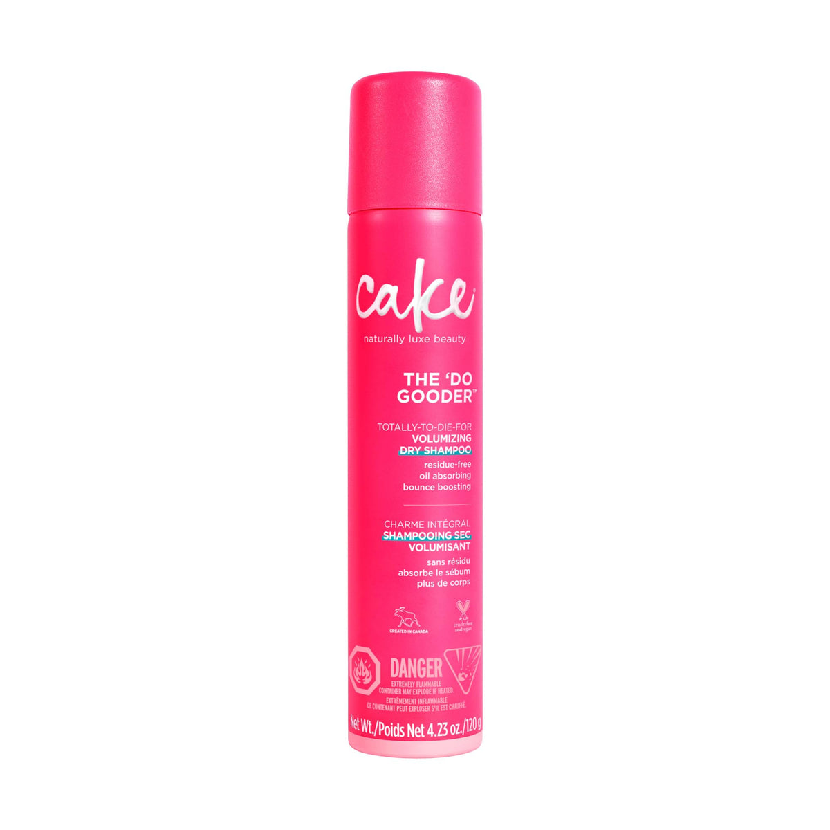 Cake Beauty front packaging showing the can and label, promotes quick refresh