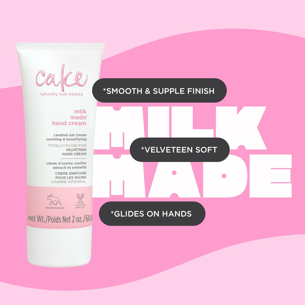 Cake Beauty 60 ml tube beside a coin for compact size benefit