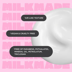 Cake Beauty tube cap and label detail showing easy-dispense benefit