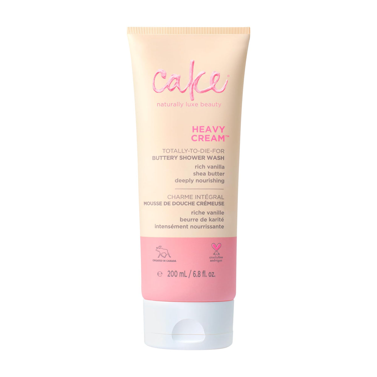 Cake Beauty front packaging showing 7 ounce bottle and branding benefit hydration