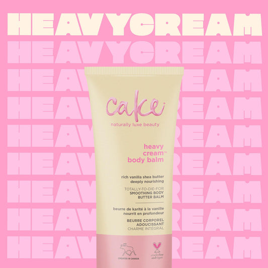 Cake Beauty close-up texture of lotion showing creamy whipped finish and fast absorption
