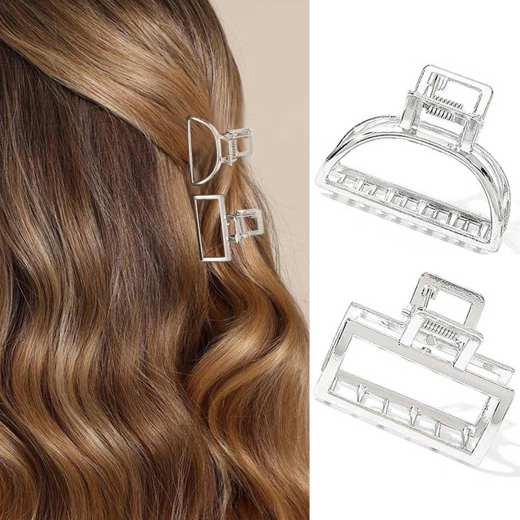 CAKURE front view of two silver mini clips shows sleek finish and compact design, perfect for travel