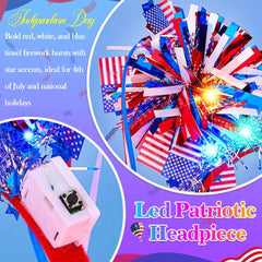 CAKURE headband lit at night with LEDs enhancing visibility and fun