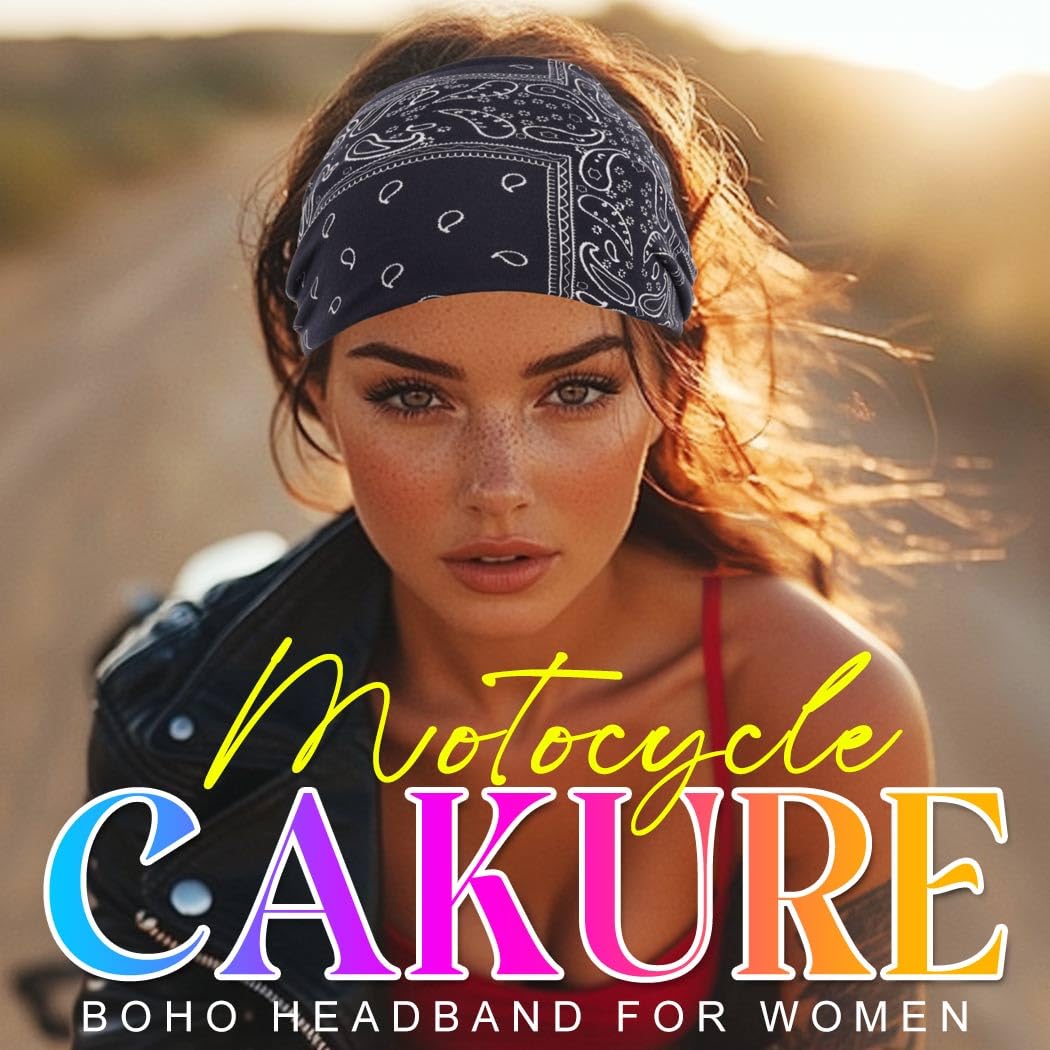 CAKURE lifestyle shot on street outfit showing boho headband elevates casual look