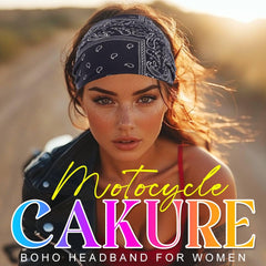 CAKURE lifestyle shot on street outfit showing boho headband elevates casual look