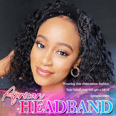 CAKURE model wearing knotted headband front view showing secure fit and fashion appeal