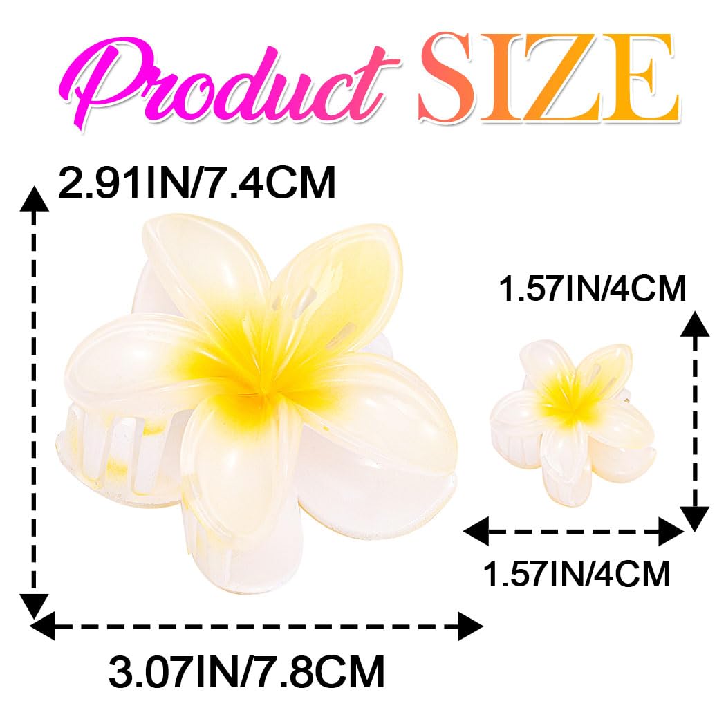 CAKURE plumeria clip next to ruler showing size comparison and planning benefits