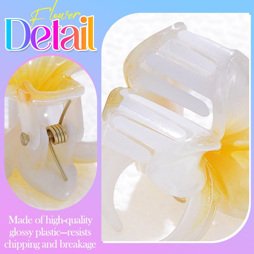 CAKURE plumeria clip teeth closeup showing interlocking teeth and secure grip benefits