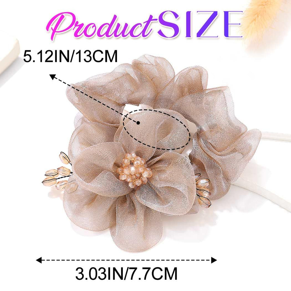 CAKURE scrunchie holding a ponytail with gentle, crease-free benefit