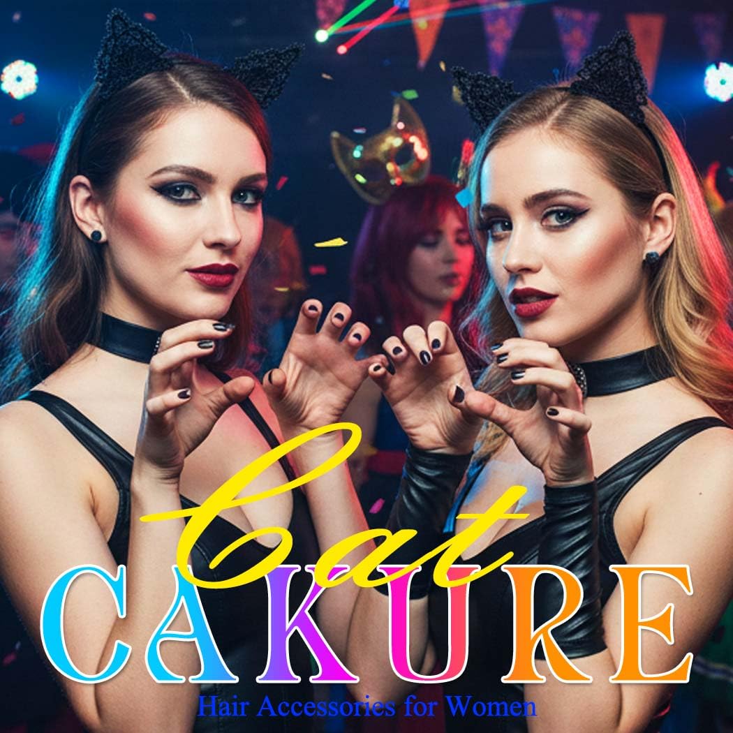 CAKURE headband styled with Halloween costume showing instant themed enhancement
