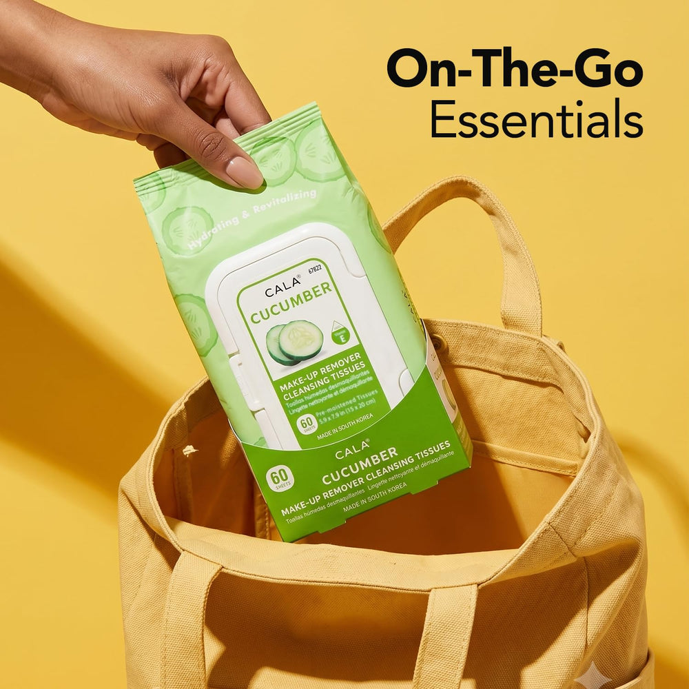 CALA pack next to everyday items showing 60-count convenience