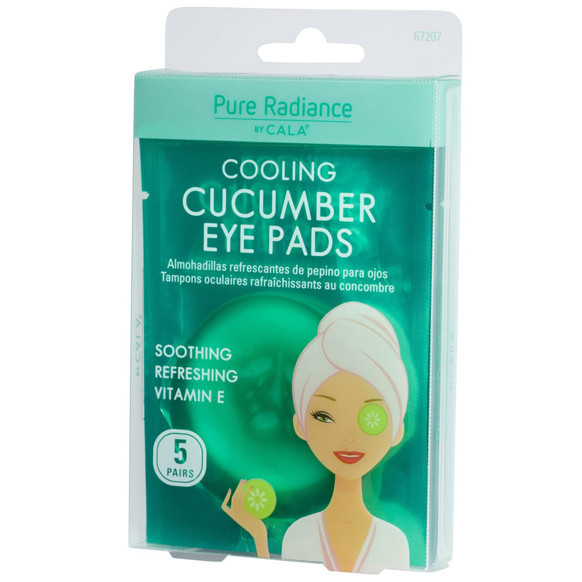 CALA front packaging showing five-pair cooling cucumber eye patches and quick refresh benefit