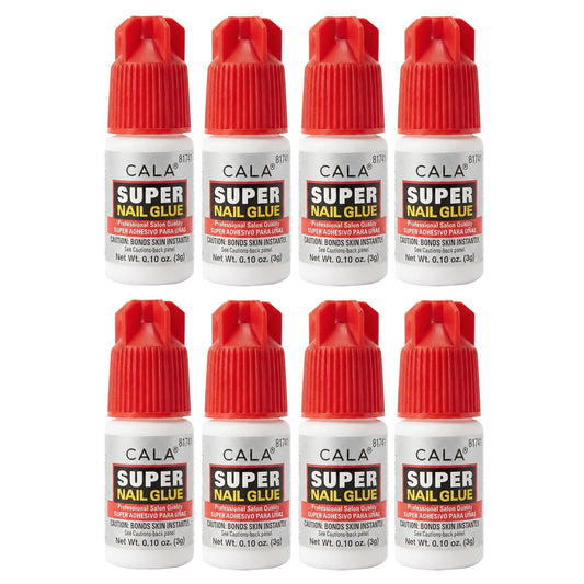 CALA front packaging showing eight glue tubes and product benefits