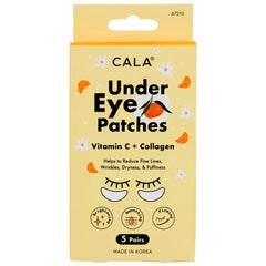 Cala under eye patches front packaging showing brightening benefits