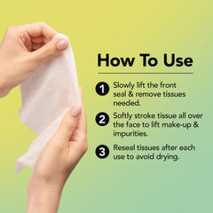CALA wipes resealable pack on vanity for quick cleansing benefit