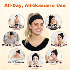 Calbeing on yoga practitioner holding pose with non-slip forehead coverage