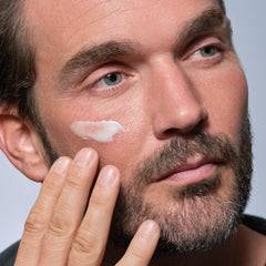 Caldera + Lab The Base Layer jar top showing moisturizer texture and barrier support