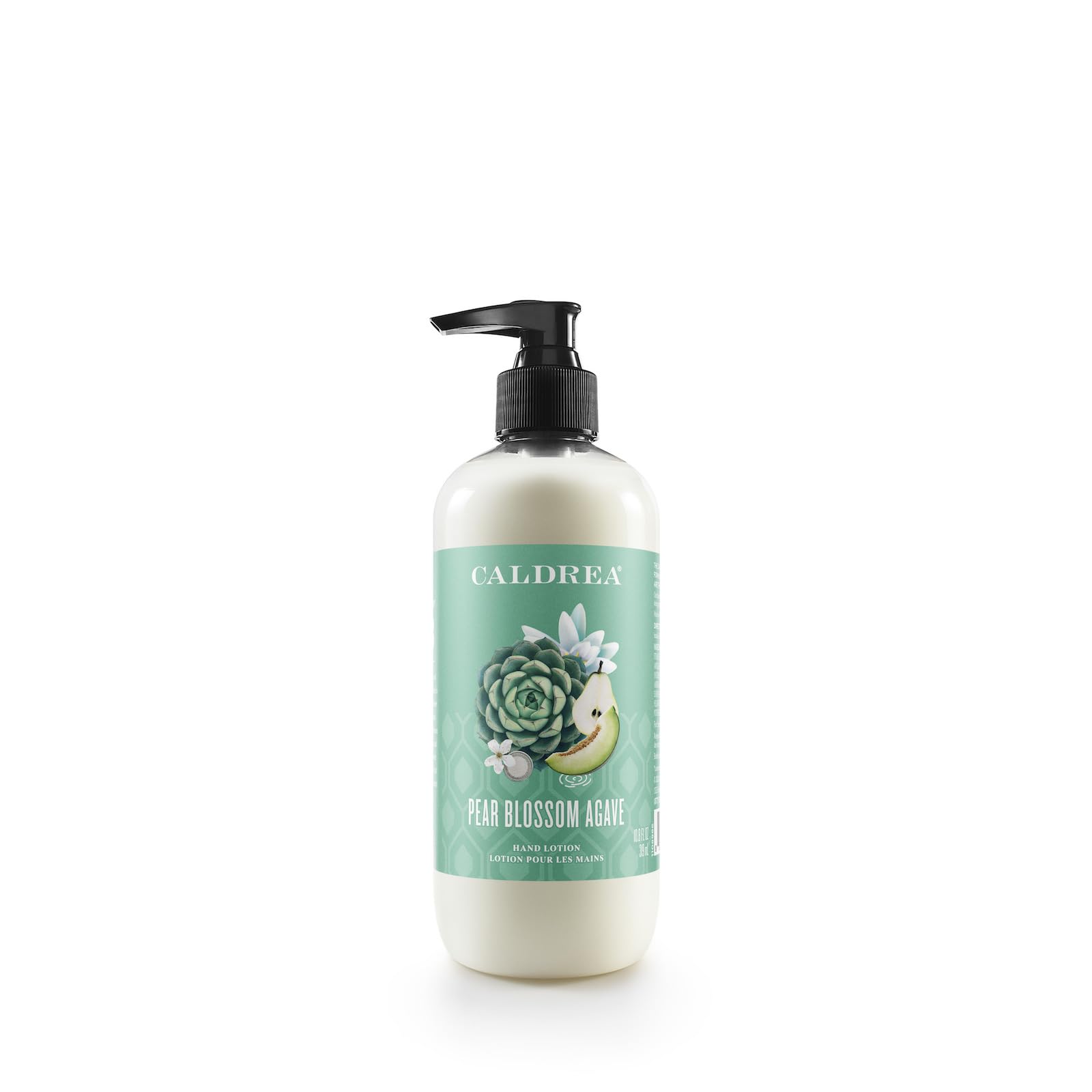 Caldrea front bottle view showing label and scent for elegant display
