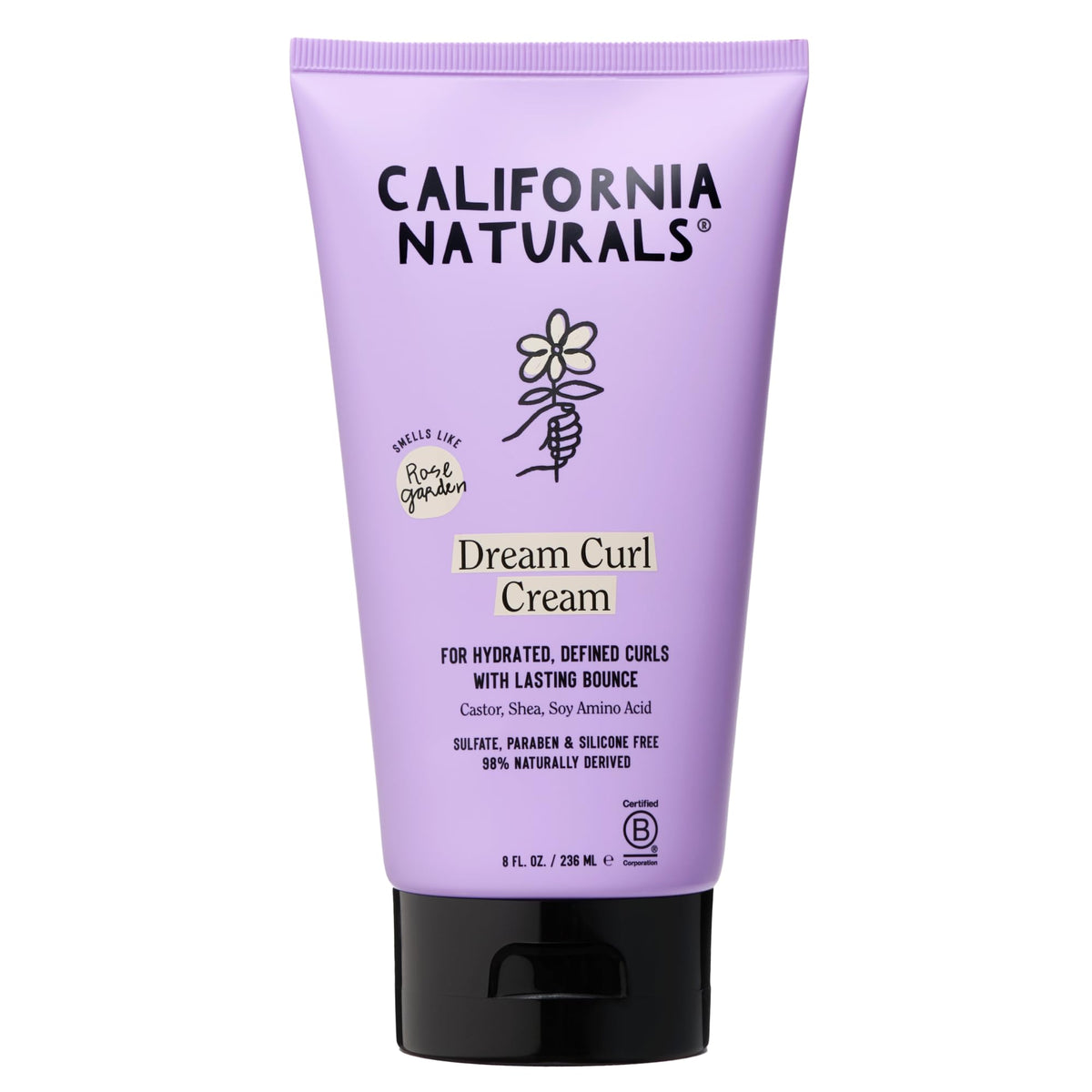 California Naturals jar front view showing label and Rose Garden scent benefit