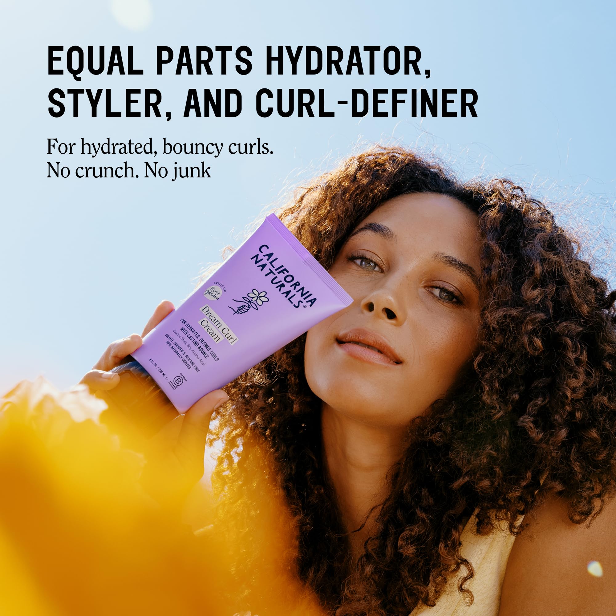 California Naturals cream texture close-up showing smooth moisturizing finish