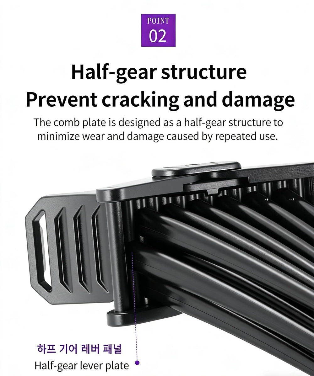 Calyuna transparent profile displaying lightweight construction and invisible-in-hair benefit