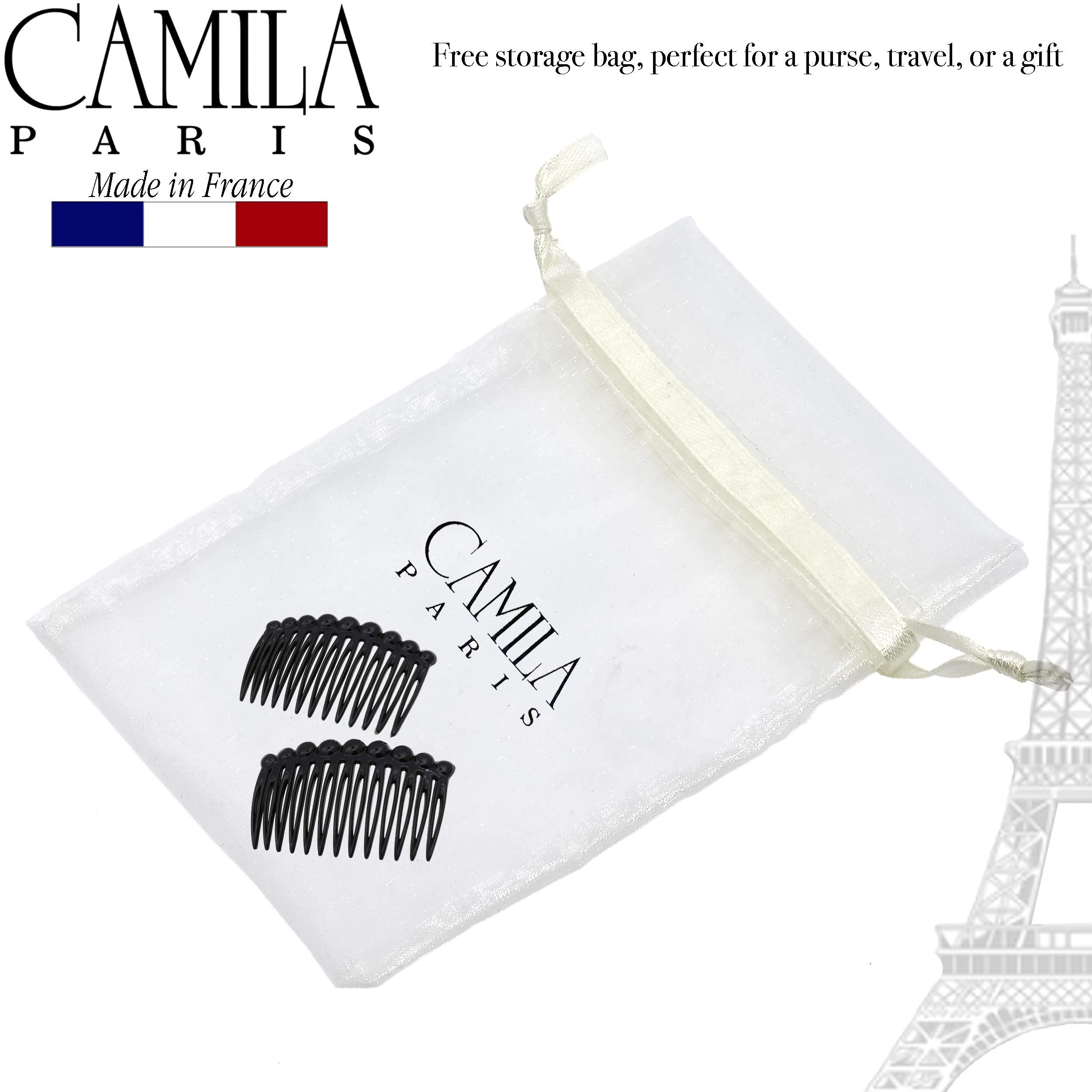 Camila combs styled with formal dress illustrating decorative styling benefit