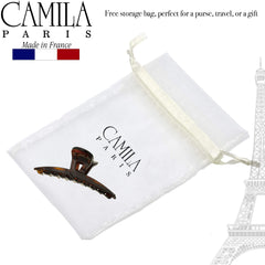 Camila clip securing a small bun with gentle, firm support