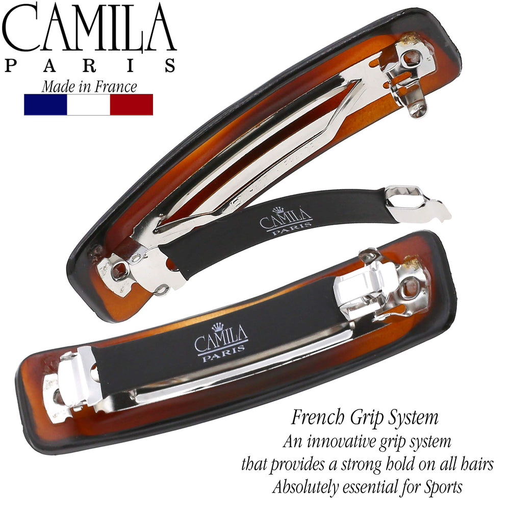 Camila CP3018 holding hair in a partial updo for comfortable all-day wear