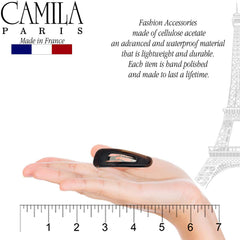 Camila Paris macro of cellulose acetate texture highlighting durable polished shine