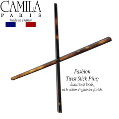 Camila Paris pin inserted in half-updo demonstrating easy one-handed styling