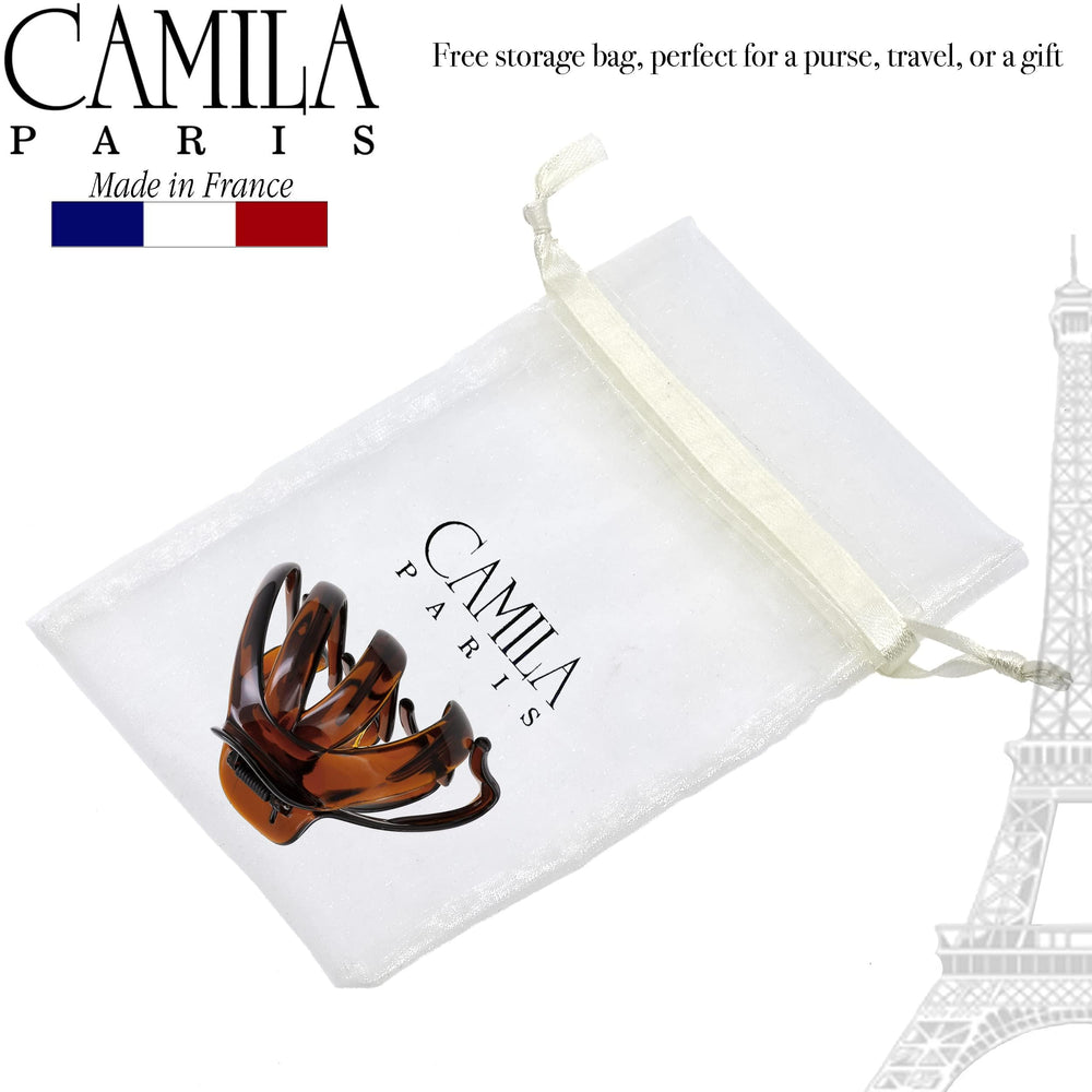 Camila Paris clip holding a full bun to prevent slipping