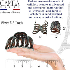 Camila Paris AD718 holding a high bun showing all-day security
