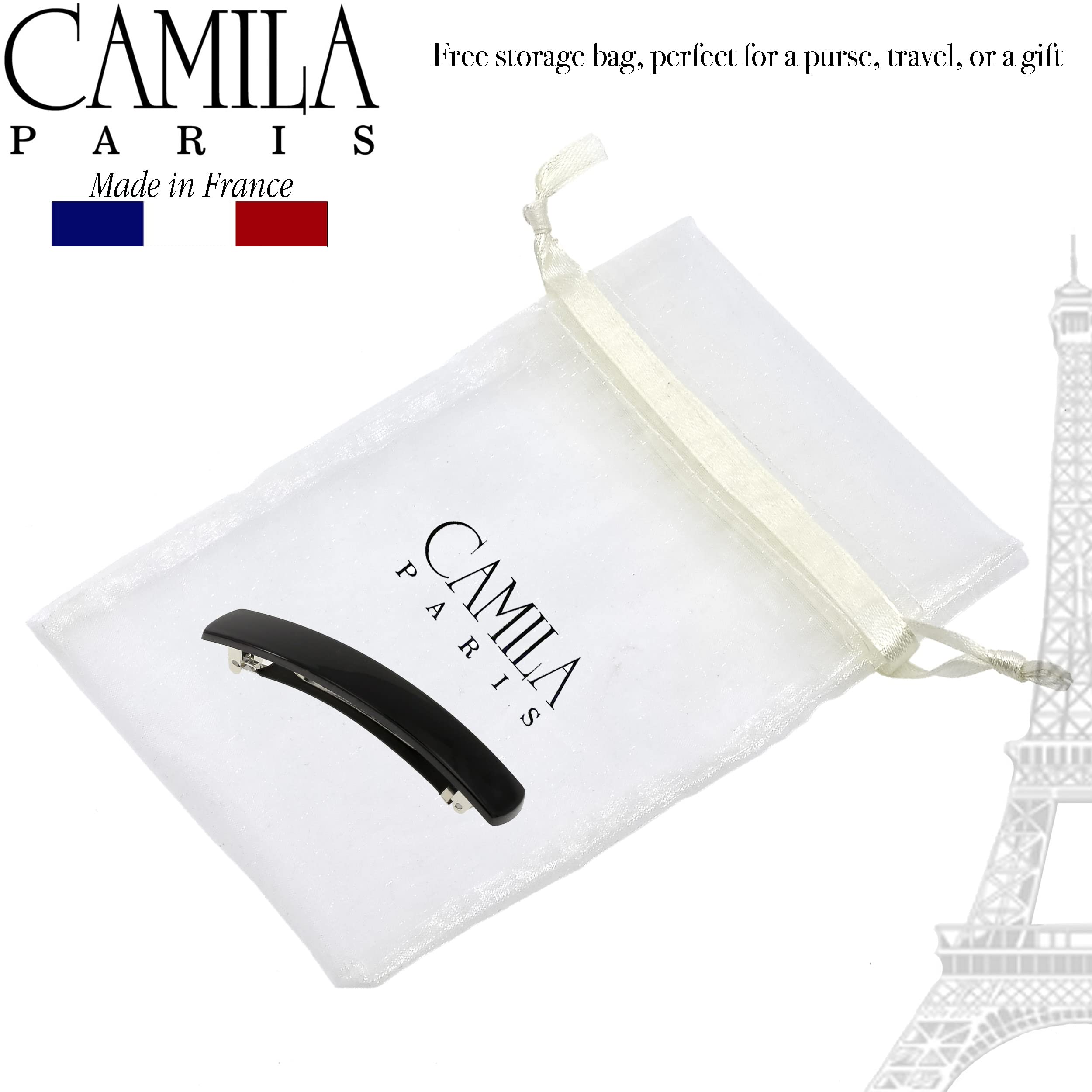 Camila Paris AD819 securing a low bun to show reliable grip benefit