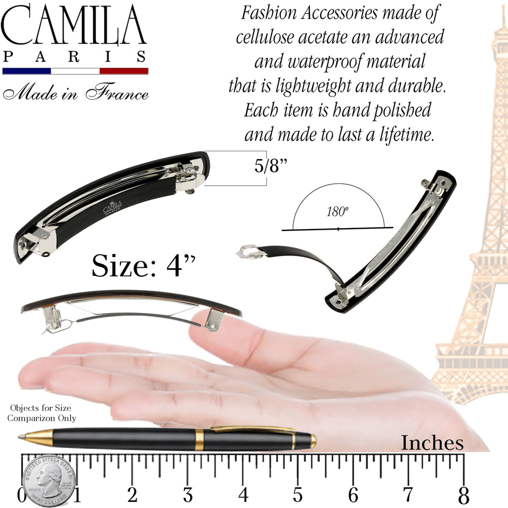 Camila Paris tortoise acetate detail highlighting durable, glossy finish