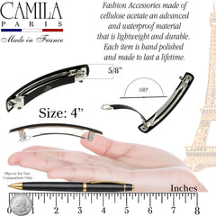 Camila Paris tortoise acetate detail highlighting durable, glossy finish