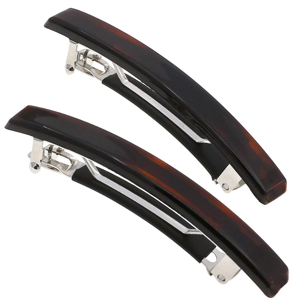 Camila Paris barrette front view showing elegant tortoise finish and secure hold