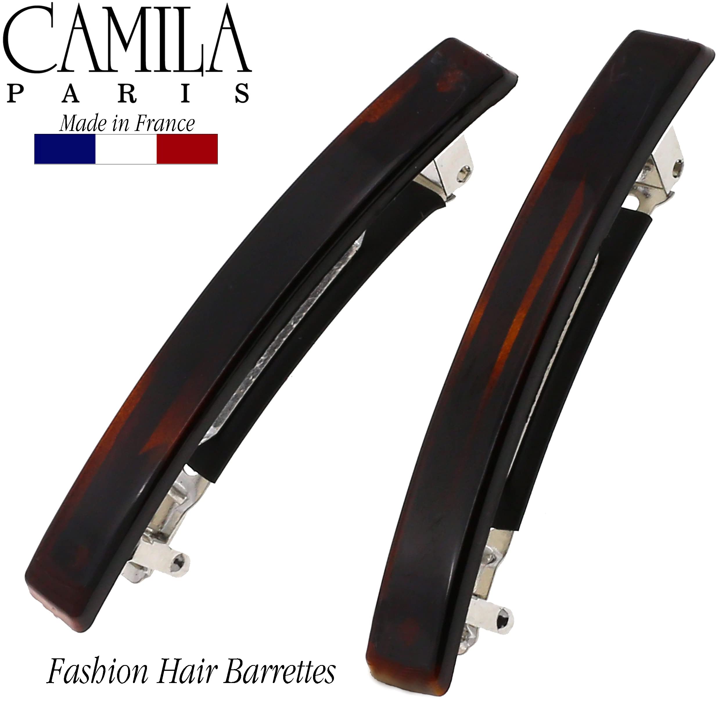Camila Paris tortoise pattern detail highlighting polished acetate durability and style