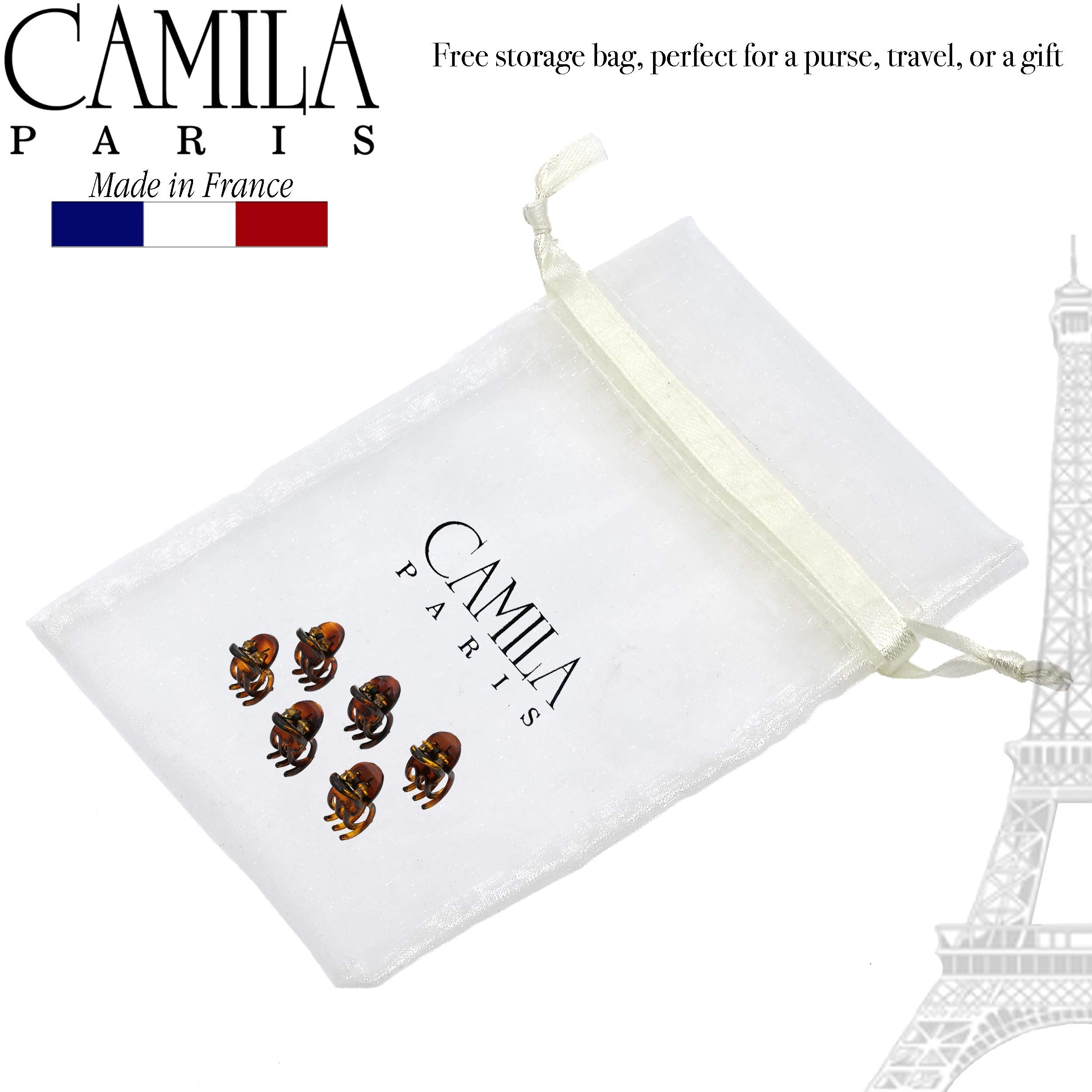 Camila Paris clip holding a side bang for tidy styling and comfortable grip