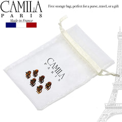 Camila Paris clip holding a side bang for tidy styling and comfortable grip