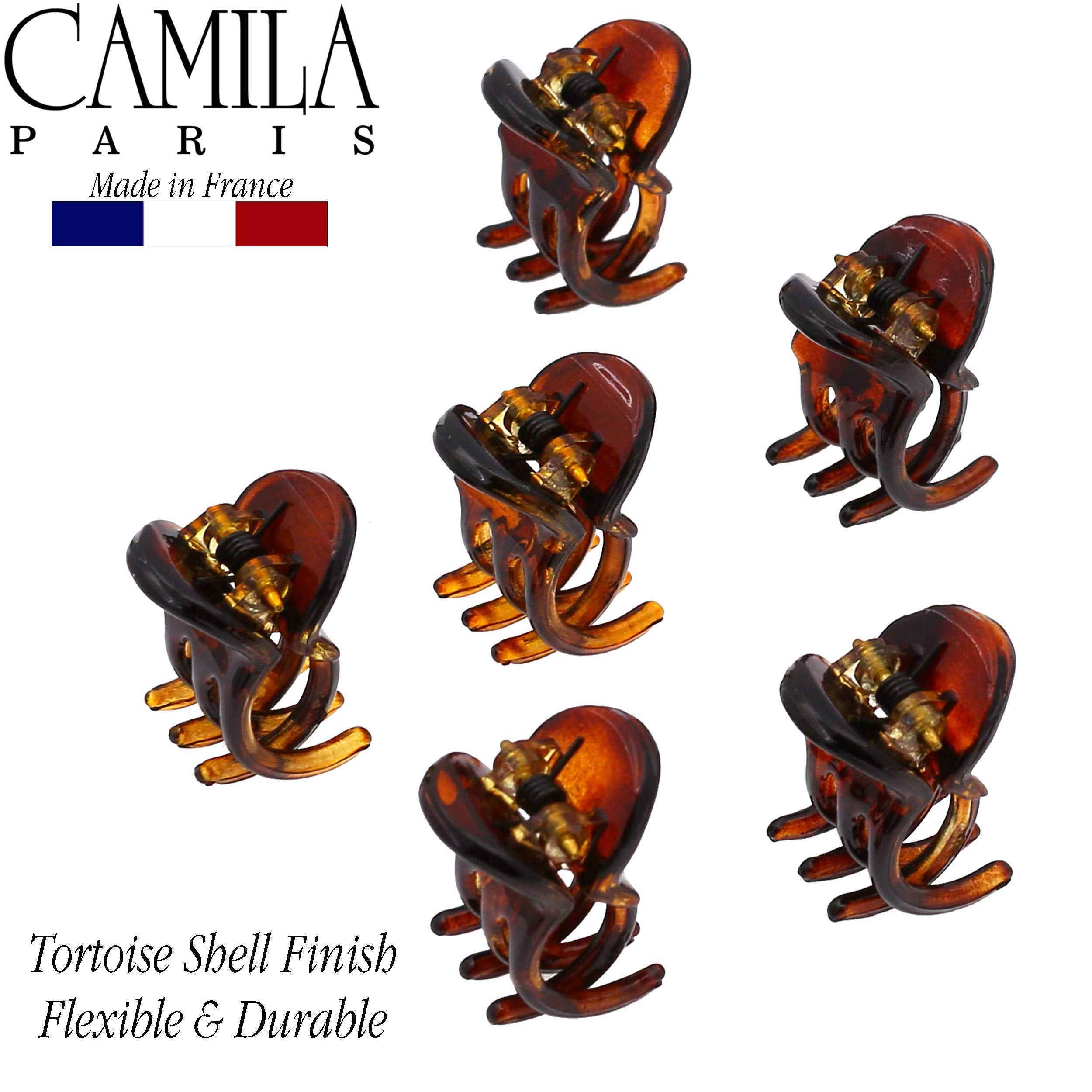 Camila Paris clip texture and spring detail showing sturdy cellulose acetate construction