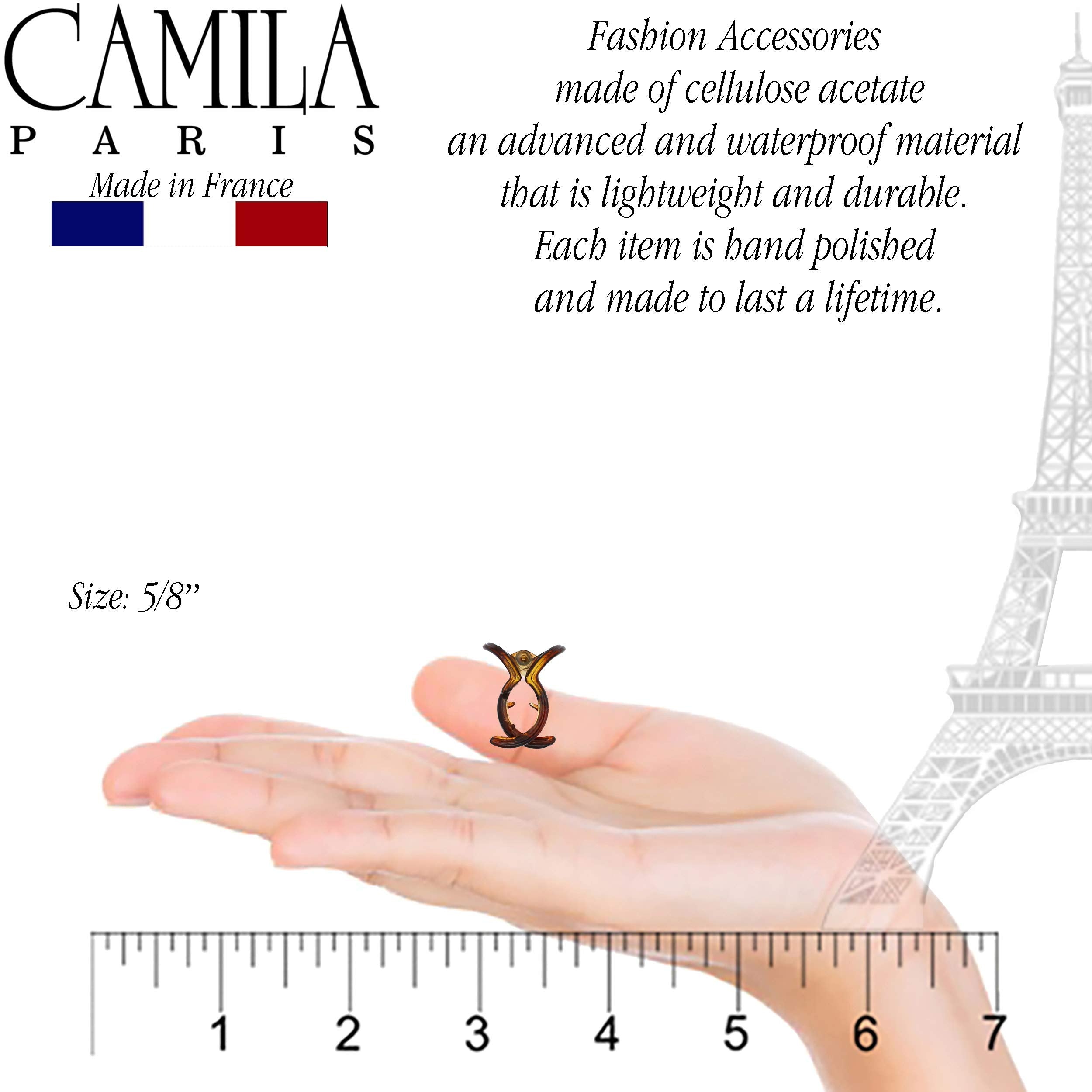 Camila Paris clips in hand for scale showing compact size and practical hold