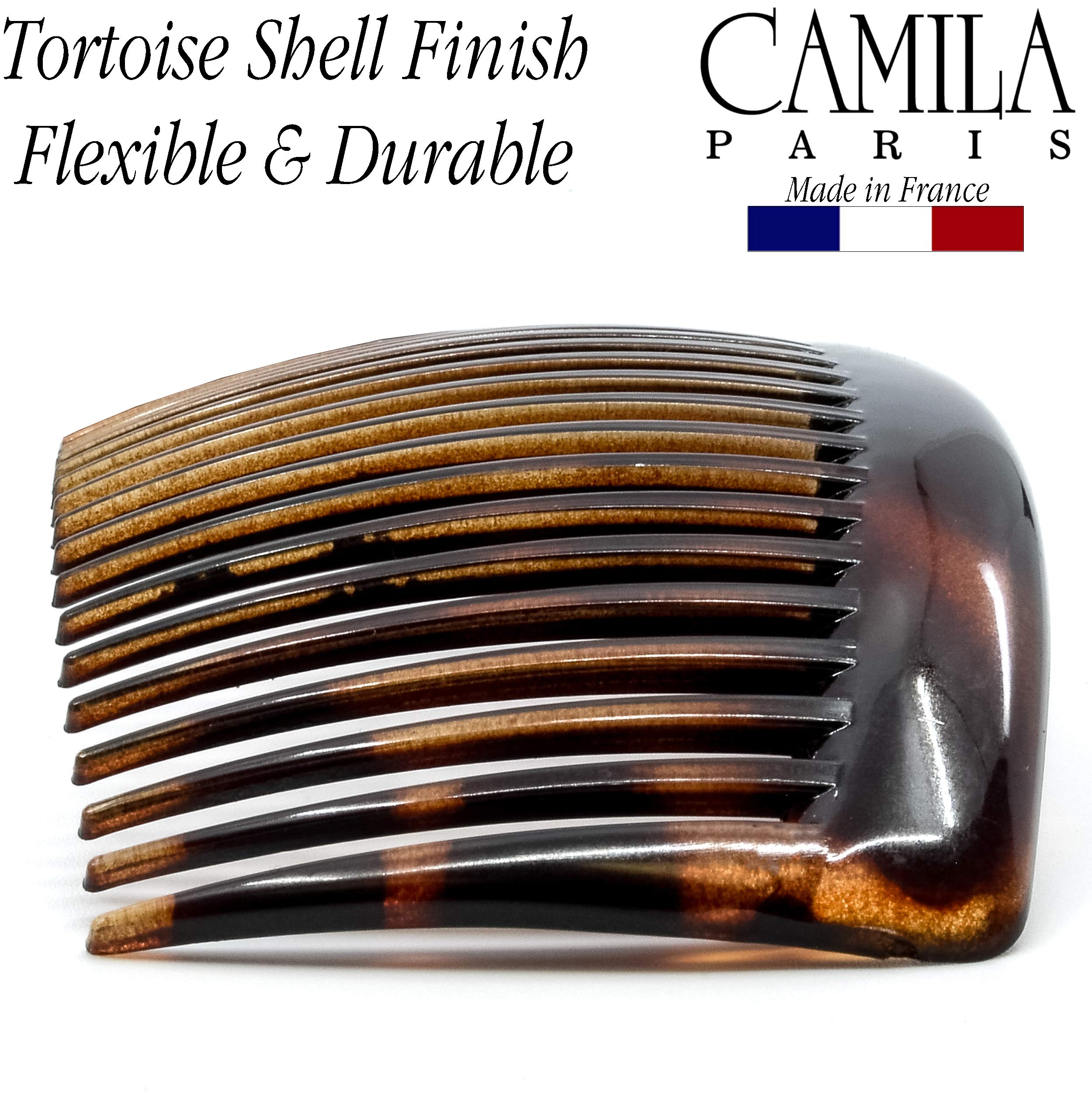 Camila Paris comb holding a bun style demonstrating stable up-do support