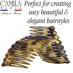 Camila Paris interlocking combs engaged showing strong secure hold benefit