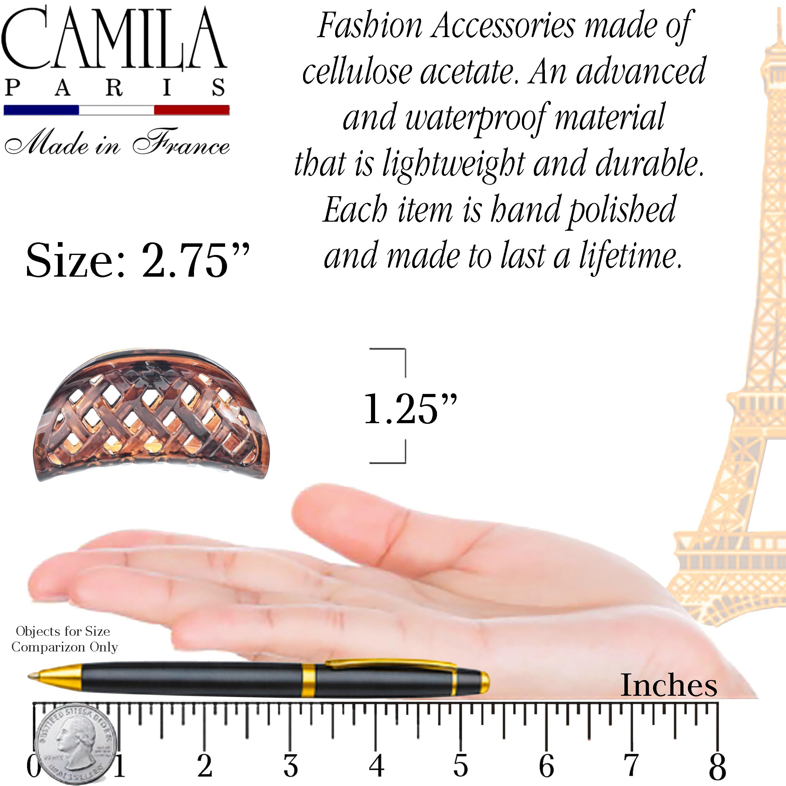 Camila Paris visible spring mechanism demonstrating durable tension and secure clasp