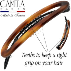 Camila Paris open closure detail illustrating metal‑free snap and strong lock