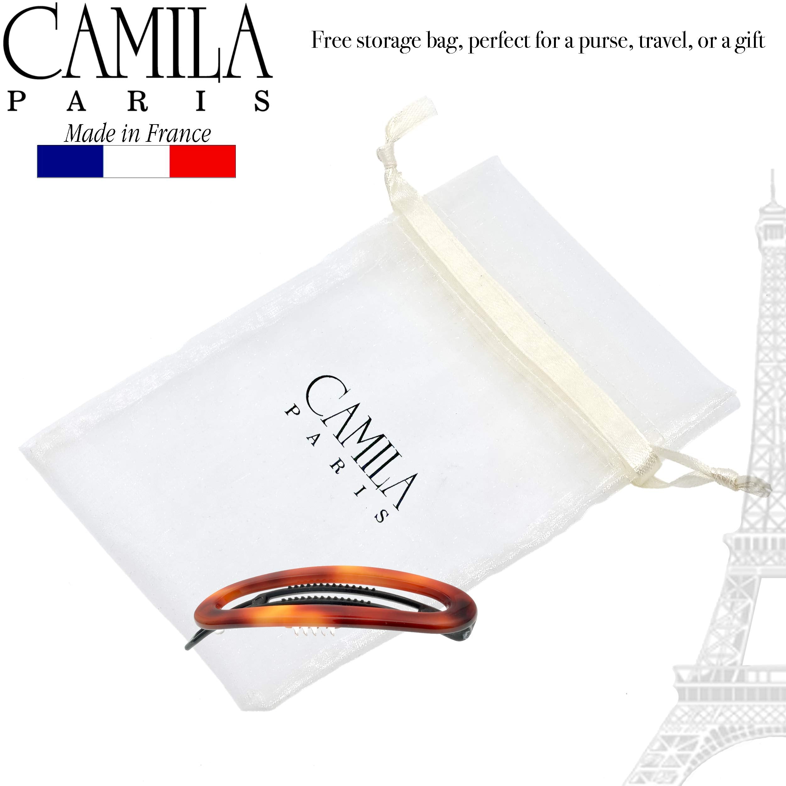 Camila Paris size comparison beside a ruler showing compact 2.5‑inch practical length
